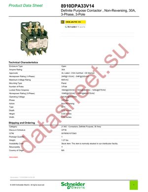 8910DPA33V14 datasheet  